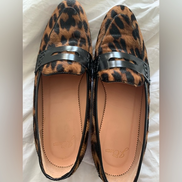 Leopard calf hair loafer